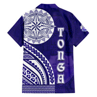 Tupou College Toloa Family Matching Off Shoulder Short Dress and Hawaiian Shirt Ngatu and Polynesian Pattern