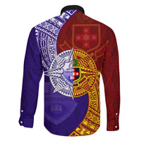 Kolisi Tonga Atele and Tupou College Toloa Family Matching Summer Maxi Dress and Hawaiian Shirt Ngatu and Polynesian Spiral Pattern