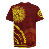 Tonga High School Rugby Jersey Ngatu and Polynesian Pattern LT03 - Polynesian Pride