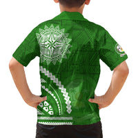 Liahona High School Family Matching Off Shoulder Short Dress and Hawaiian Shirt Ngatu and Polynesian Pattern LT03 - Polynesian Pride