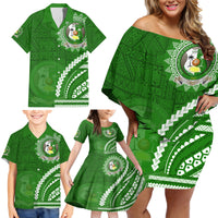 Liahona High School Family Matching Off Shoulder Short Dress and Hawaiian Shirt Ngatu and Polynesian Pattern LT03 - Polynesian Pride
