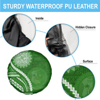 Liahona High School Spare Tire Cover Ngatu and Polynesian Pattern