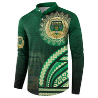 Saineha High School Button Sweatshirt Ngatu and Polynesian Pattern