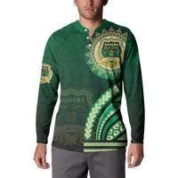 Saineha High School Button Sweatshirt Ngatu and Polynesian Pattern