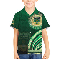 Saineha High School Family Matching Tank Maxi Dress and Hawaiian Shirt Ngatu and Polynesian Pattern