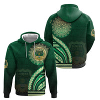 Saineha High School Zip Hoodie Ngatu and Polynesian Pattern