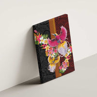 Papua New Guinea Birds and Frangipani Canvas Wall Art Melanesian Art Tattoos - Polynesian Pride