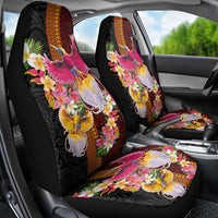 Papua New Guinea Birds and Frangipani Car Seat Cover Melanesian Art Tattoos - Polynesian Pride