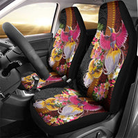 Papua New Guinea Birds and Frangipani Car Seat Cover Melanesian Art Tattoos - Polynesian Pride