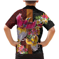 Papua New Guinea Birds and Frangipani Family Matching Mermaid Dress and Hawaiian Shirt Melanesian Art Tattoos - Polynesian Pride