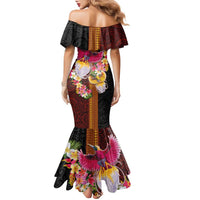 Papua New Guinea Birds and Frangipani Family Matching Mermaid Dress and Hawaiian Shirt Melanesian Art Tattoos - Polynesian Pride