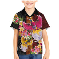 Papua New Guinea Birds and Frangipani Family Matching Mermaid Dress and Hawaiian Shirt Melanesian Art Tattoos - Polynesian Pride