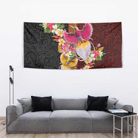 Papua New Guinea Birds and Frangipani Tapestry Melanesian Art Tattoos - Polynesian Pride