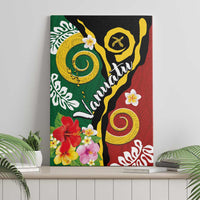 Melanesian Vanuatu Tribal Boar Tusk Canvas Wall Art Tropical Plants and Namele Motifs - Polynesian Pride