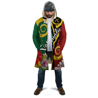 Melanesian Vanuatu Tribal Boar Tusk Cloak Tropical Plants and Namele Motifs - Polynesian Pride