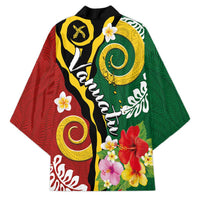 Melanesian Vanuatu Tribal Boar Tusk Kimono Tropical Plants and Namele Motifs LT03 - Polynesian Pride