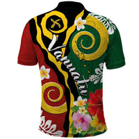 Melanesian Vanuatu Tribal Boar Tusk Polo Shirt Tropical Plants and Namele Motifs LT03 - Polynesian Pride