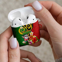 Vanuatu Christmas AirPods Case Funny Santa with Namele and Boar Tusk Tribal LT03 - Polynesian Pride
