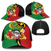 Vanuatu Christmas Baseball Net Cap Funny Santa with Namele and Boar Tusk Tribal - Polynesian Pride