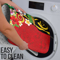 Vanuatu Christmas Bathroom Set Funny Santa with Namele and Boar Tusk Tribal - Polynesian Pride