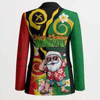 Vanuatu Christmas Blazer Funny Santa with Namele and Boar Tusk Tribal - Polynesian Pride