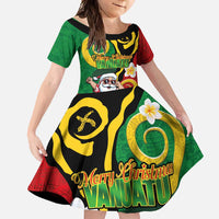 Vanuatu Christmas Family Matching Off Shoulder Maxi Dress and Hawaiian Shirt Funny Santa with Namele and Boar Tusk Tribal - Polynesian Pride