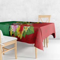 Vanuatu Christmas Tablecloth Funny Santa with Namele and Boar Tusk Tribal - Polynesian Pride