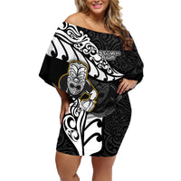 new-zealand-rugby-family-matching-off-shoulder-short-dress-and-hawaiian-shirt-maori-warrior-rugby-silver-fern-tribal-pattern