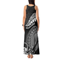 New Zealand Rugby Tank Maxi Dress Maori Warrior Rugby Silver Fern Tribal Pattern LT03 - Polynesian Pride