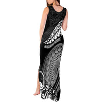 New Zealand Rugby Tank Maxi Dress Maori Warrior Rugby Silver Fern Tribal Pattern LT03 - Polynesian Pride
