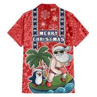hawaii-christmas-family-matching-off-shoulder-long-sleeve-dress-and-hawaiian-shirt-the-santa-surfing-hawaii-xmas-style
