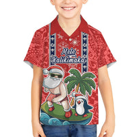 Hawaii Christmas Hawaiian Shirt The Santa Surfing Hawaii Xmas Style LT03 - Polynesian Pride