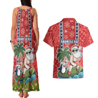 custom-hawaii-christmas-couples-matching-tank-maxi-dress-and-hawaiian-shirt-the-santa-surfing-hawaii-xmas-style