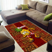 Hawaii Area Rug Aloha Funny Pineapple Mix Kakau Hawaiian Tribal LT03 - Polynesian Pride