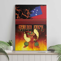 Samoan Siva Afi Canvas Wall Art Tribal Performers of Samoan Fire Knife Dancing LT03 - Polynesian Pride