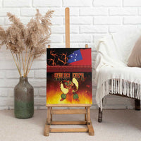 Samoan Siva Afi Canvas Wall Art Tribal Performers of Samoan Fire Knife Dancing LT03 - Polynesian Pride