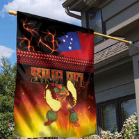 Samoan Siva Afi Garden Flag Tribal Performers of Samoan Fire Knife Dancing