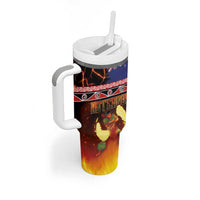 Aotearoa Siva Afi Tumbler With Handle Tribal Performers of Aotearoa Fire Knife Dancing