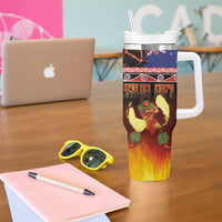 Aotearoa Siva Afi Tumbler With Handle Tribal Performers of Aotearoa Fire Knife Dancing