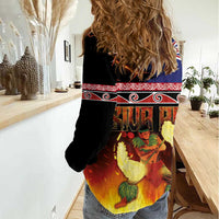 Aotearoa Siva Afi Women Casual Shirt Tribal Performers of Aotearoa Fire Knife Dancing