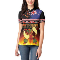 Aotearoa Siva Afi Women Polo Shirt Tribal Performers of Aotearoa Fire Knife Dancing