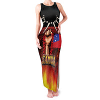 Personalised Samoan Spirit - Samoa Tribal Heritage Family Matching Tank Maxi Dress and Hawaiian Shirt