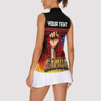 Personalised Samoan Spirit - Samoa Tribal Heritage Women Sleeveless Polo Shirt LT03 - Polynesian Pride