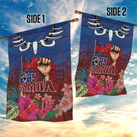 Proud of Samoa Garden Flag Ula Nifo with Samoa 685 and Hibiscus Tapa Tribal Pattern LT03 - Polynesian Pride
