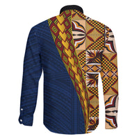 Samoan Siapo Family Matching Long Sleeve Bodycon Dress and Hawaiian Shirt Tatau Pattern Half Style LT03 - Polynesian Pride