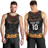 Custom New Zealand Rugby Men Tank Top Black Fern Maori Tribal Pattern LT03 - Polynesian Pride