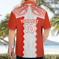 Custom Tonga Rugby Hawaiian Shirt Ikale Tahi Ngatu Tribal Pattern LT03