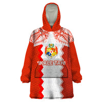 Custom Tonga Rugby Wearable Blanket Hoodie Ikale Tahi Ngatu Tribal Pattern LT03
