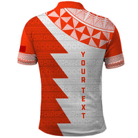 Custom Tonga Rugby Polo Shirt Ikale Tahi Ngatu Tribal Pattern Half Style LT03