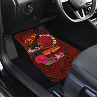 American Samoa Manulele Tausala Nu'uuli Car Mats Tatau Art Pattern with Tropical Plants